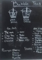 Menu La Petite Asie - Le buble teas