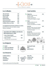 Menu Le Chouf - Les grillades, beignets, ...