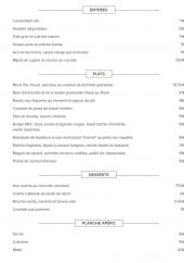 Menu Marcel et Clementine - Les entrées, plats, desserts et planche apéro