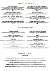 Menu Noura - Mezzés