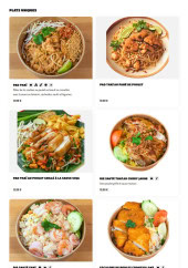 Menu Angthong - Les plats