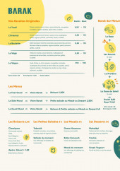 Menu Barak - Les recettes, menus et boissons,..