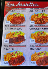 Menu Délicieux Istanbul - Les assiettes kebab, assiettes chicken chika et assiettes adana,...