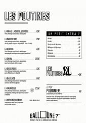 Menu La Poutinerie - Les poutines 