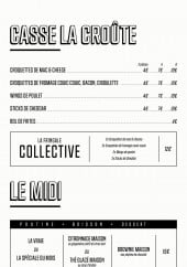 Menu La Poutinerie - La casse croute, le menu midi ...