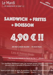 Menu Les 4 frères Bedri - Le menu sandwich