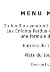 Menu Les enfants perdus - Menu midi