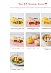 Menu Oh My Bao - Les baozi