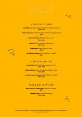 Menu Balls - Vins
