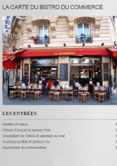 Menu Bistro du Commerce - Les entrées