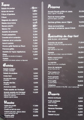 Menu Celeste caffey - Les entrées, tapas et desserts, ...