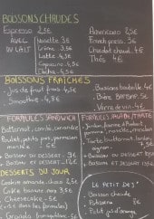 Menu Coffee Spoune - Boissons, formules, desserts,....