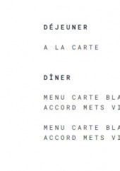 Menu Géosmine - Menu