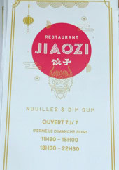 Menu Jiaozi paris nouilles et dimsum - Carte et menu Jiaozi paris nouilles et dimsum Paris