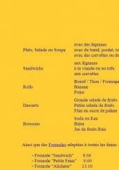 Menu L'Alicheur - Les platsless salades;