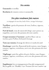 Menu Le café des chats - Les entrées, plats, planches
