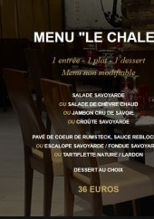 Menu Le Chalet Savoyard - Les menus