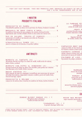 Menu Ober Mamma - Les plats à la carte