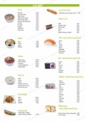 Menu Sushi fresh - A la carte