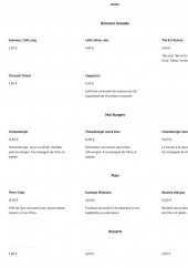 Menu Express de Lyon - Les boissons chaudes, Burgers et Plats...