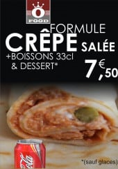 Menu Fast food One Way - Les formules crêpe salée et burgers