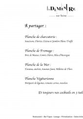 Menu La Demesure sur seine - A partager