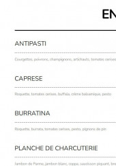 Menu La margherita - Les entrées