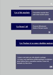 Menu La Revanche - A partager