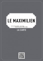 Menu Le Maximilien - Carte et menu Le Maximilien
Paris 12