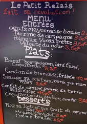 Menu Le petit relais - Exemple de menu