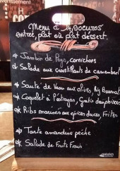 Menu Les Spectacles - Exemple de menu