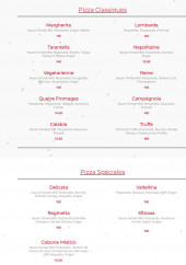 Menu Morello Pizza - Les pizzas