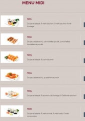 Menu Sushi Maydo - Menus midi