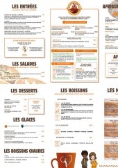 Menu Afrik'N'Fusion - Les entrées, salades, desserts,...
