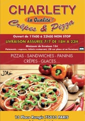 Menu Charlety Pizza - Carte et menu Charlety Pizza paris