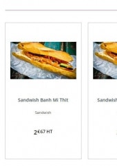 Menu Khai Tri - Les sandwichs