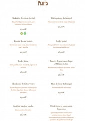 Menu Moonlight - Les plats