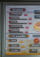 Menu Snap Food - Les pizzas et assietts