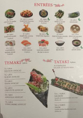 Menu Sukiyaki - Les entrées, temaki et tataki