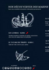 Menu Under the sea - La carte