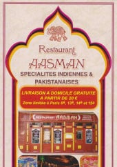 Menu Aasman - Carte et menu Aasman Paris 14