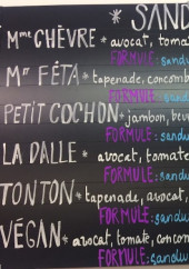 Menu Armand Bar & Cantine - Les formules sandwichs