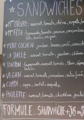 Menu Armand Bar & Cantine - Les sandwichs