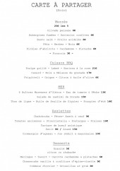 Menu Fulgurances à l' Entrepôt - Les plats à la carte