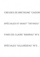 Menu La Coupole - Les huîtres
