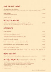 Menu Le Comptoir - La planche, les desserts ...