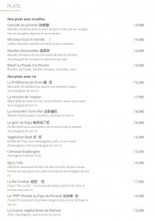 Menu Yinan & Hugo - Les plats