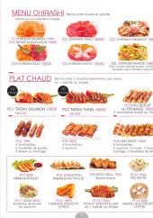 Menu Hyper Sushi - Menu chirashi et plats chaud