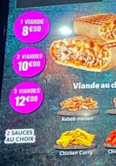 Menu Juba Kebab - Les boissons et barquettes