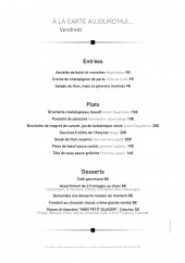 Menu L'Oustal - Un exemple de menu du jour